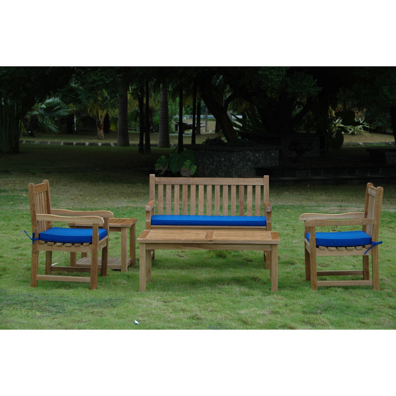 Dulciana Outdoor 5 - Piece Teak Conversation Set