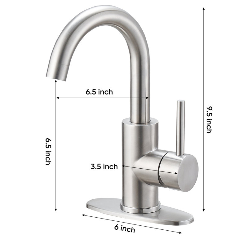 Single-Hole Single-handle Bathroom Faucet, Silver