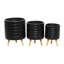 Ensemble de 3 pots à fleurs en bois blanc 14 po, 16 po et 18 po Cosmoliving By Cosmopolitan-2132511193