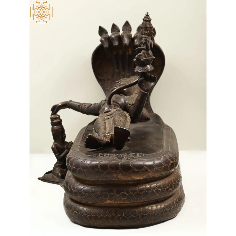 Figurine Sheshashayi Vishnu et la naissance du dieu Brahma