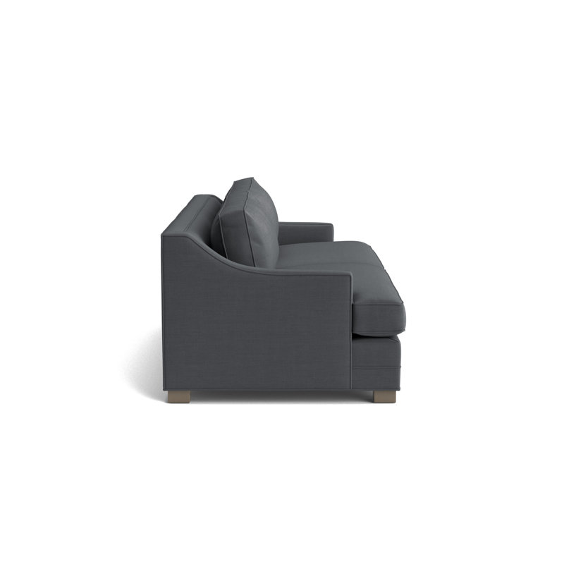 Keaton Slope No Nail 84 Sofa, Performance Linen - Charcoal, Driftwood