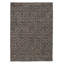 Tapis noir / gris en cuir de vache fabriqué à la main Erick