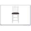 Ensemble de salle à manger 5 pièces à hauteur de comptoir blanc et cerisier foncé avec table extensible, tablettes et 4 chaises pour espaces compacts