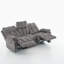 3 Seater Fabric Reclining Sofa