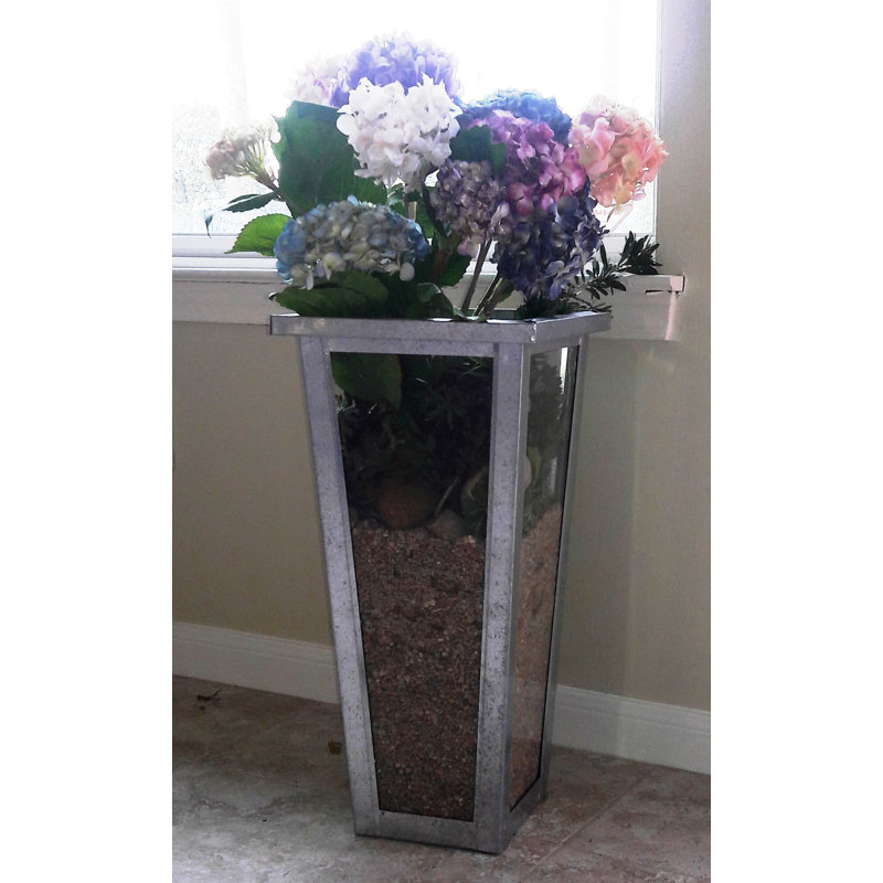 Nesbit Handmade Glass Floor Vase, 22" H x 11" W x 11" D, Red