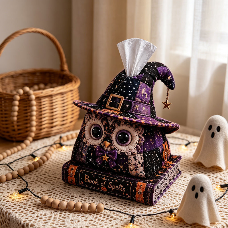 Petit rideau à pompons, boîte à mouchoirs en patchwork à faire soi-même, MRC
