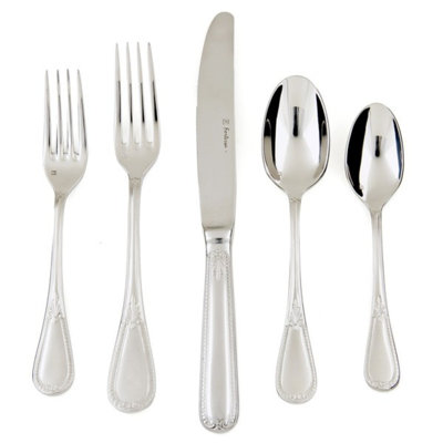 Fortessa Savoy 18/10 Stainless Steel 20 Piece Flatware Set, Service for 4, Silver