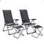 Chaise de camping inclinable avec repose-pieds Gratia
