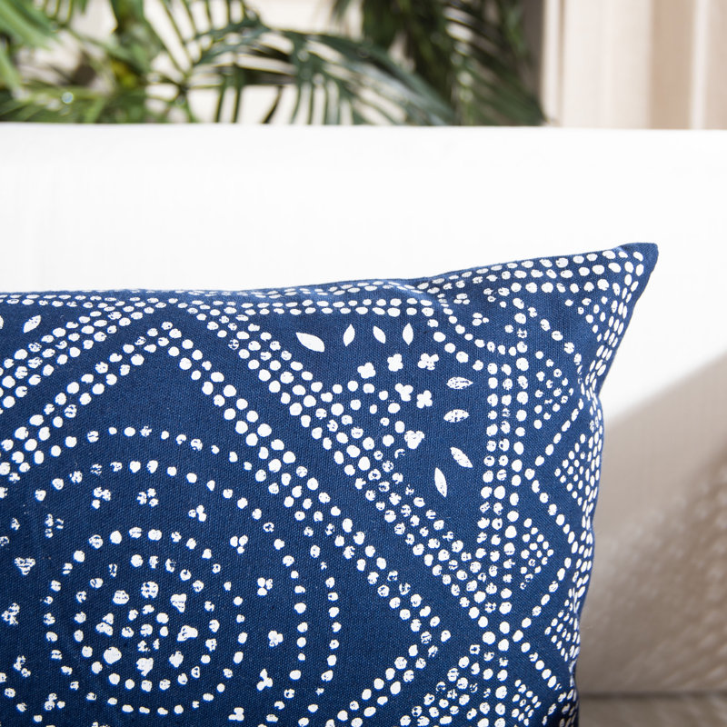 Rectangular Pillow Cover & Insert, Blue/White