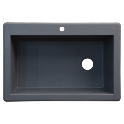 Évier de cuisine à simple cuve en granite l 33 po x l 22 po Radius