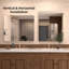 Miroir de salle de bain mural moderne en nickel brossé l 42 po x H 36 po Cozy-514696249-533955735