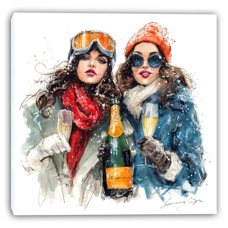«Winter Glamour», art mural sur toile tendue, H 12 po x l 12 po