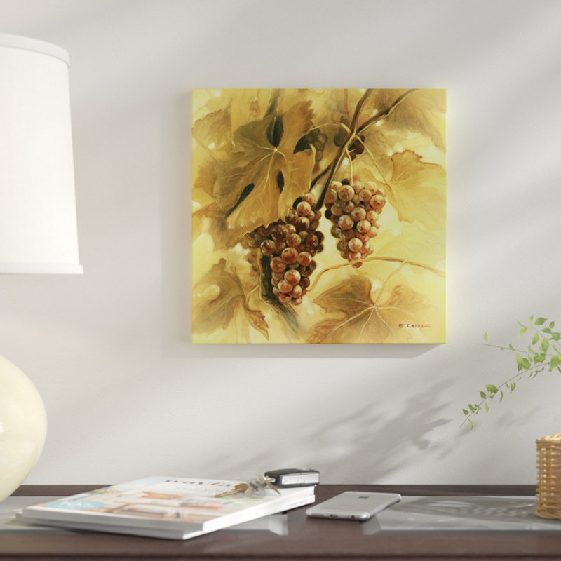 « raisins iii », reproduction sur toile, H 12 po x l 12 po x P 0,75 po, Pas de tapis, Toile tendue
