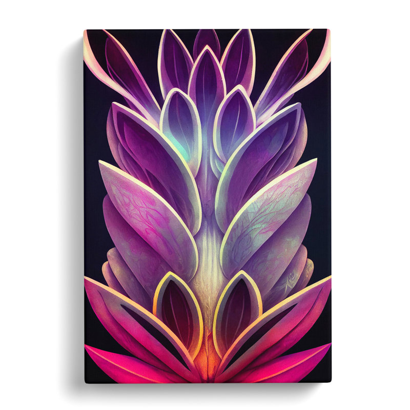 The Splendorous Flower Abstract - Wrapped Canvas Print, 76cm H x 50cm W x 3cm D