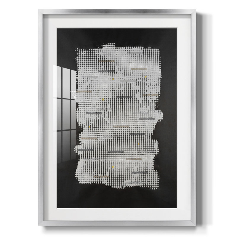 Bits et octets I - Impression encadrée, H 28,5 po x l 20,5 po, Argent argent