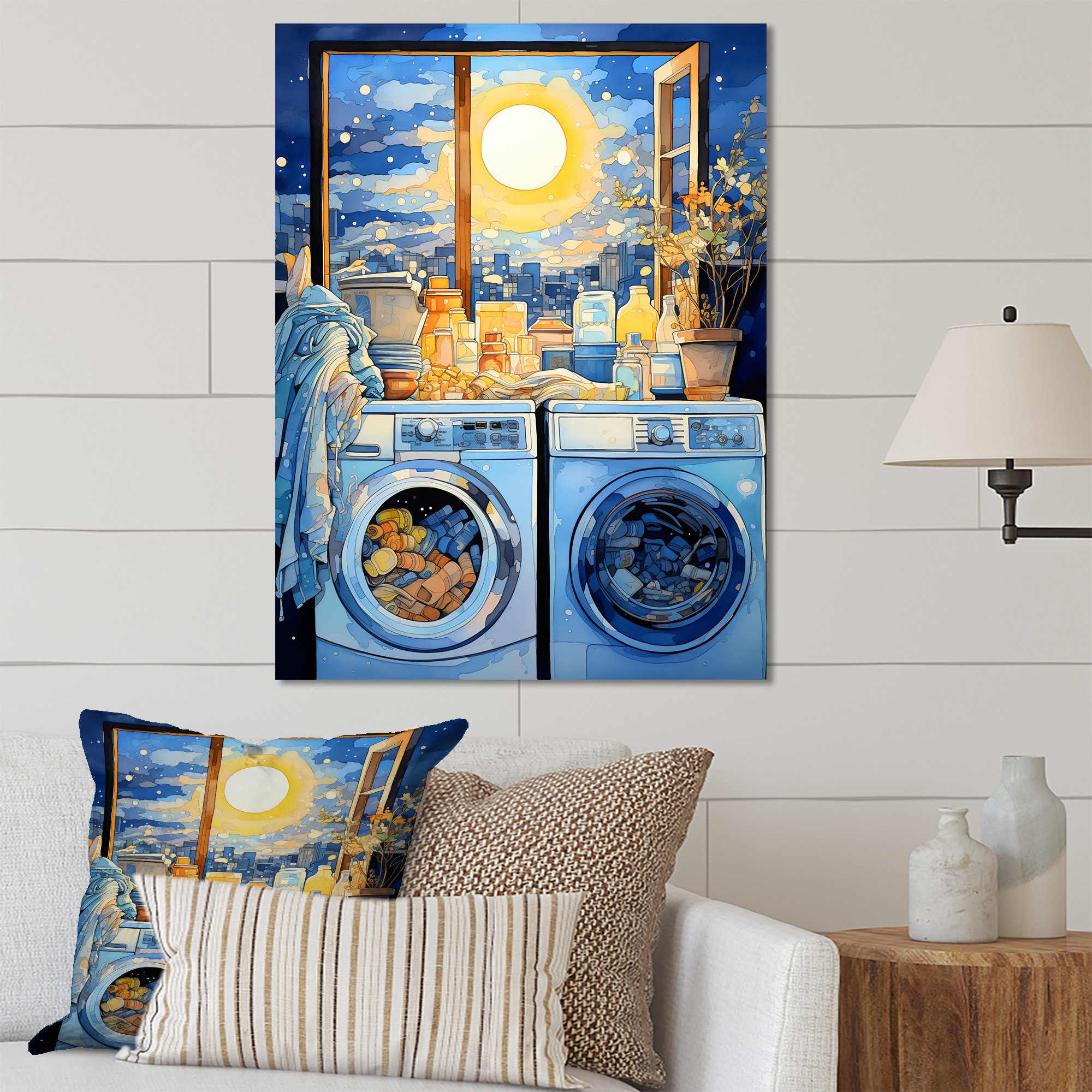 Lark Manor™ Blue And Yellow Laundry Day Detergent I - Laundry Metal ...