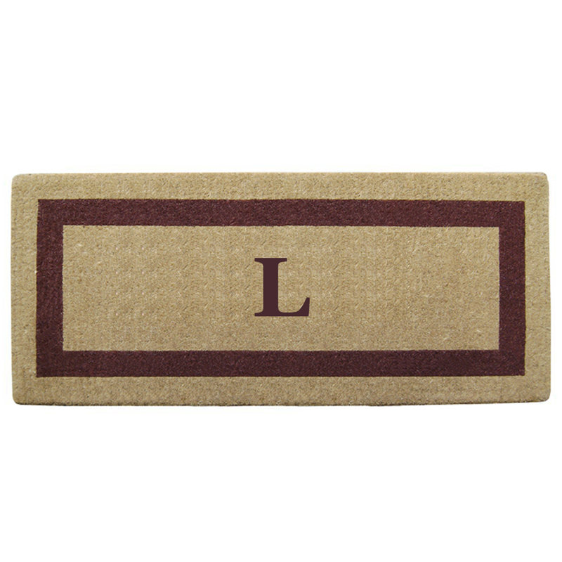 Tapis de porte antidérapant pour l'extérieur, Brun, L 22 po x L 36 po, L