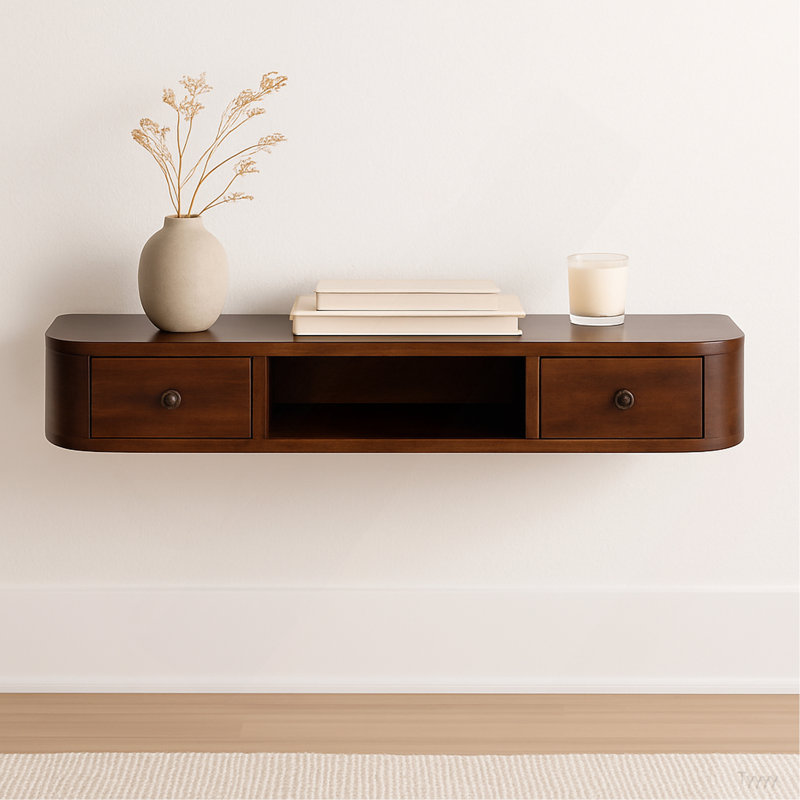 Console flottante 2 tiroirs Lunar