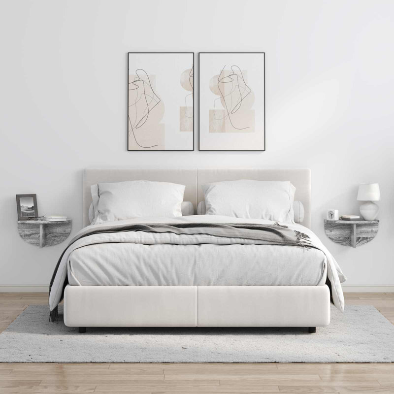 Floating Shelf, 19cm H x 38cm W x 19cm D, Grey Sonoma