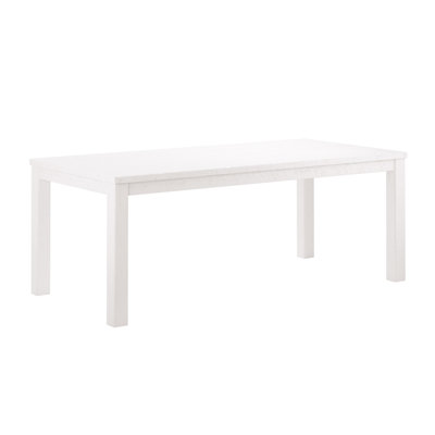 63 Inches Solid Wood Dining Table For 6 - White, Space Small Kitchen Table, Wonderful Breakfast & Dinner 6, White Finish Versatile Delicious