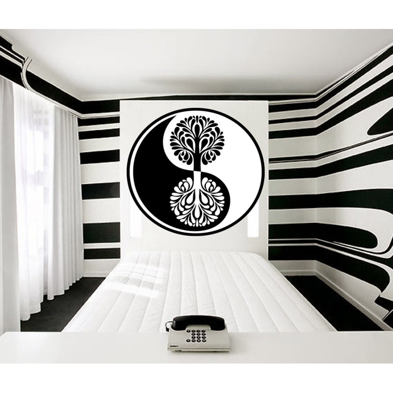 Adhésif décoratif mandala Yin Yang, H 20 po x l 22 po