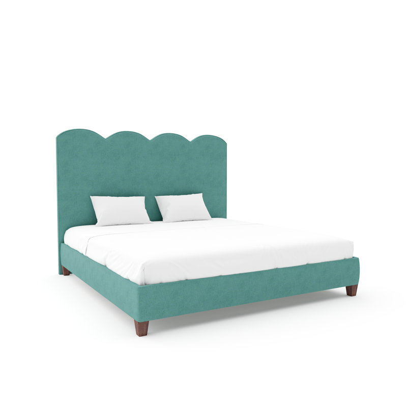 Starmount Upholstered Bed, Full, Posh Life Performance Velvet Caribbean, Rich Tobacco