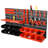 43-Piece Wall Mount Tool Organizer, Storage Box For Nuts, Bolts And Hardware Parts, Black And Red