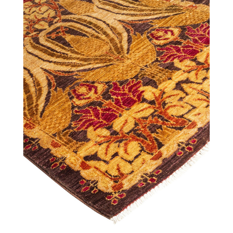 Arts & Crafts One-of-a-Kind 2' 4" X 9' 9" Hand Knotted Area Rug