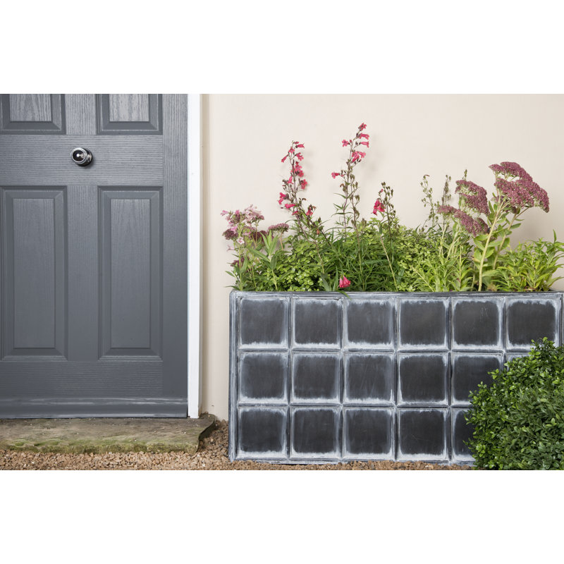 Downing Street Handmade Pot Planter, 50 cm H  ×  96  cm W ×  50 cm D, Antique Faux Lead