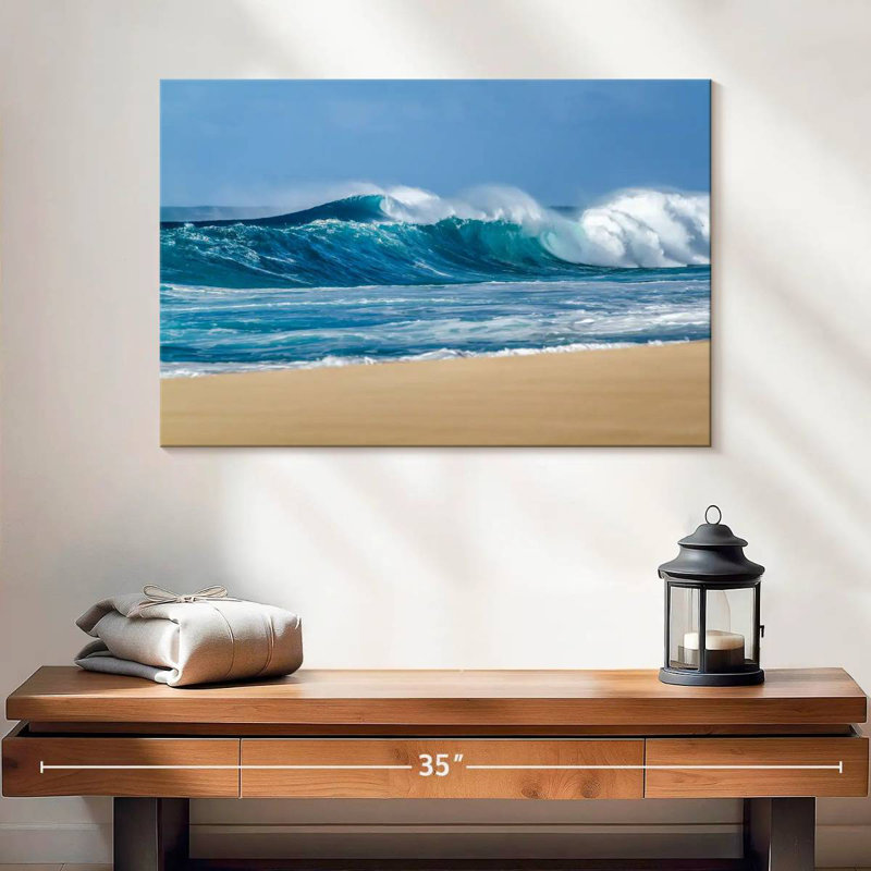 Senne Breaking Sea Waves, 16" H x 24" W