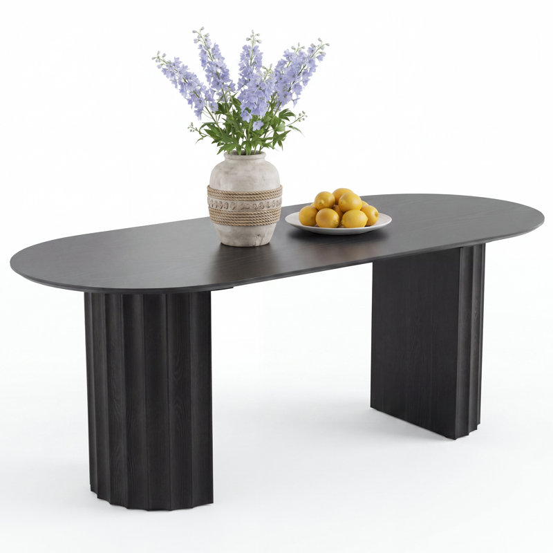 Table de salle à manger Wajda, Noir