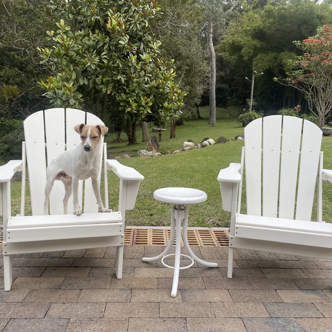 Laguna Weather-Resistant Foldable Outdoor Adirondack Chair - White