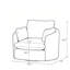 Fauteuil d'appoint pivotant en tonneau de 42,5 po de style moderne avec revêtement en chenille-1871549132