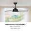132cm Ceiling Fan with Light Kit-45186258