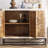 Simple Retro Solid Wood And Iron Sideboard
