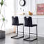 Ensemble de 2 chaises noires en polyuréthane