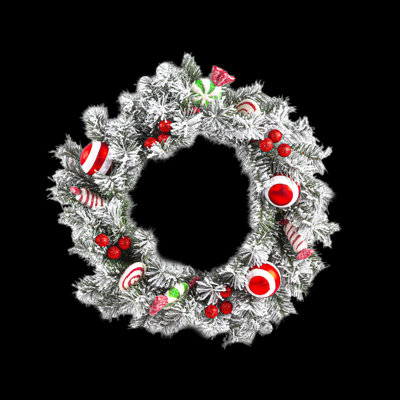 Couronne de Noël en PVC 24 po