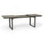 Table de salle à manger d'extérieur extensible en bois d'acacia, gris