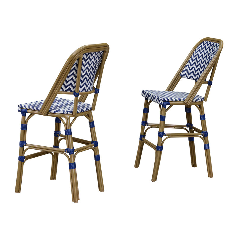 Tabouret de bar 42,13 po Frates, Bleu foncé
