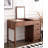 Solid Wood Clamshell Multi-Functional Storage Cabinet Integrated Makeup Table