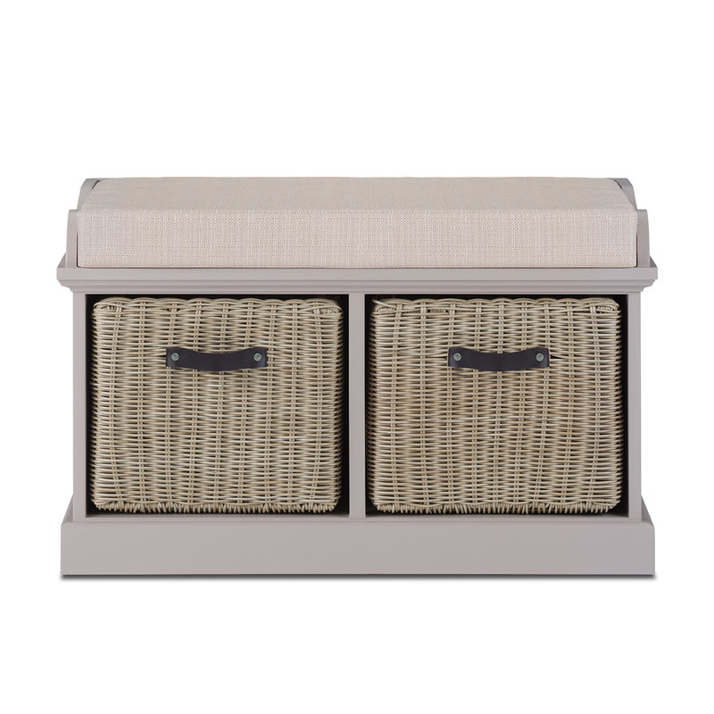Anise Upholstered Storage Bench, Truffle/Brown