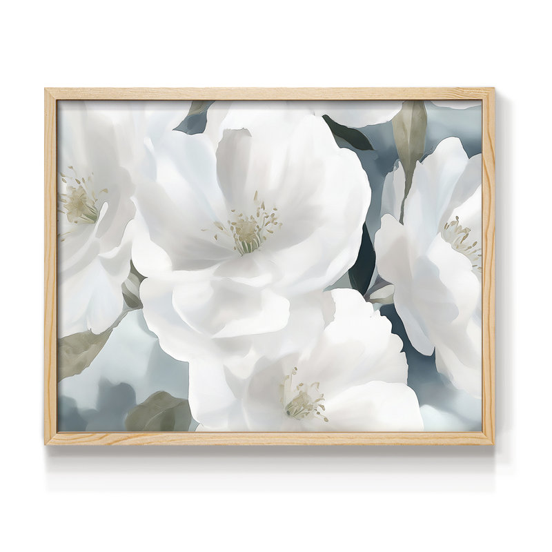 Floral Series-XVII -Framed Print - Restickable, Naturel, H 16 po x l 20 po