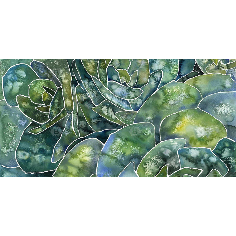 Abstract succulents - 15.75"x31.50" Desk mat