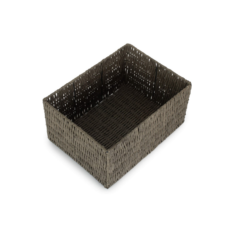 Wicker Paper Rope Storage Basket, 25cm H x 47cm W x 35cm D