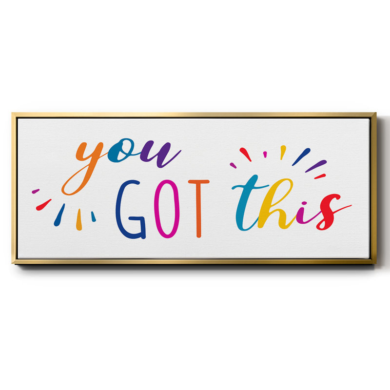 Rainbow Got This- Framed Canvas, 12" H x 30" W