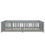 Lit double sur pied avec garde-corps et porte pour enfants, gris (ancien SKU: W1580P154626)-117315145-117315147