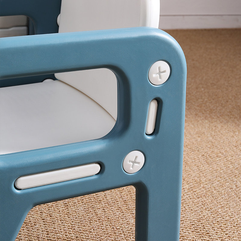 Doney Kids 2 Piece Rectangular Arts And Crafts Table and Chair Set, Blue
