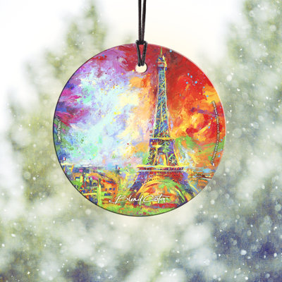 Blend Cota Eiffel Tower Paris Hanging Glass Print Print