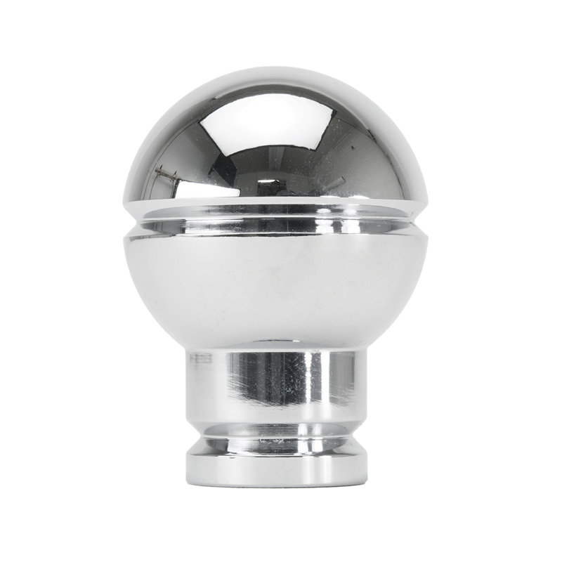 Poignée pleine ronde en aluminium au fini chromé