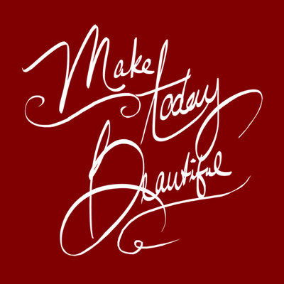 «Make Today», art textuel sur toile tendue